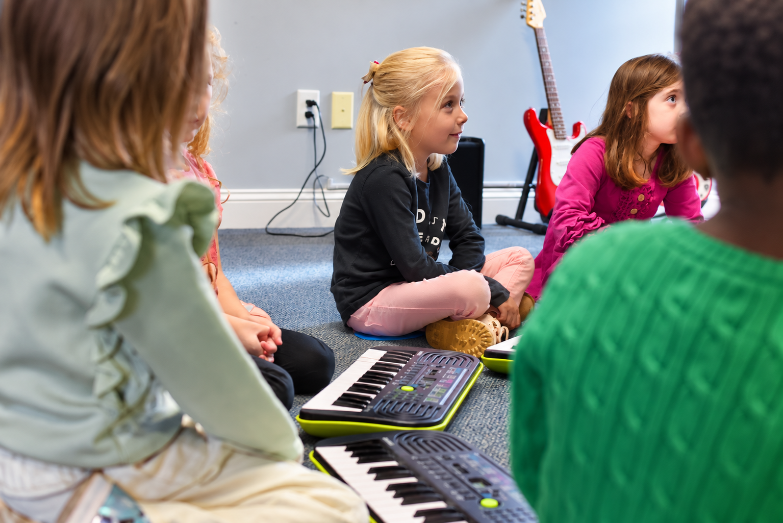 Children exploring music at Thrive MiniKeys